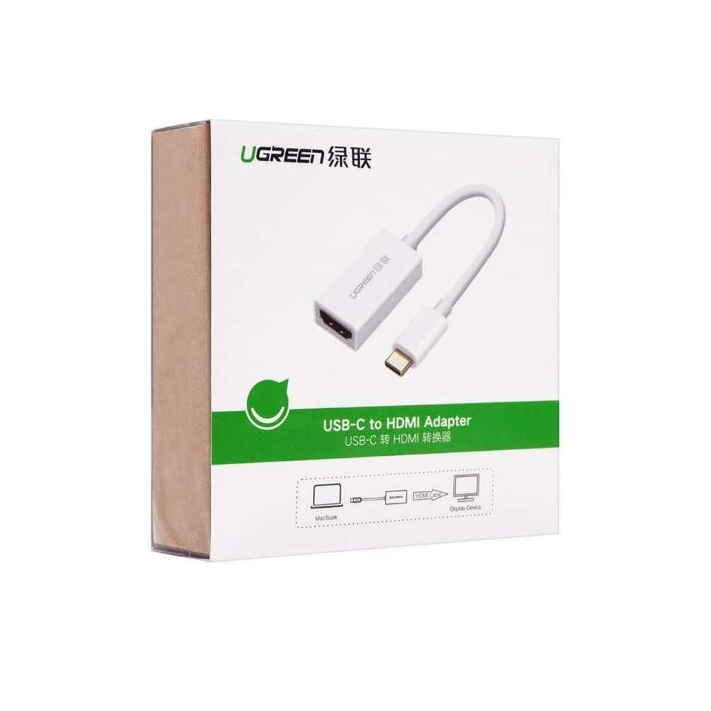 Bộ chuyển đổi Ugreen Type-C sang HDMI hỗ trợ 4K màu trắng